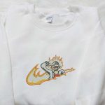 Luffy Laugh x Nike Swoosh Flame Shirt Anime Hoodie Nike Inspired T-Shirt