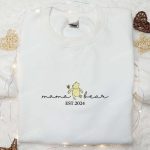 Mama Bear Est 2024 Embroidered Shirt & Mother s Day Hoodie: Perfect Gift for Mom