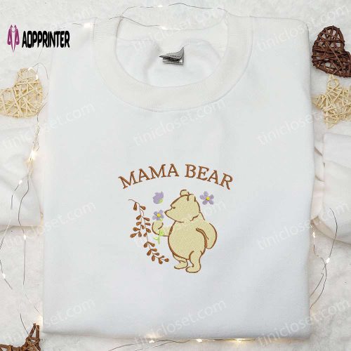 Mama Bear Picking Flowers Shirt: Mother’s Day Hoodie Best Gift For Mom