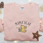 Mama Bear Winnie The Pooh & Piglet Embroidered Shirt: Perfect Mother’s Day Hoodie Gift for Mom