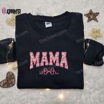 Mama Flower Pattern Embroidered Shirt: Perfect Mother’s Day Gift Idea with Stunning Design