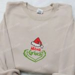 Mama Grinch Embroidered Shirt & Christmas Hoodie: Best Family Christmas Gifts