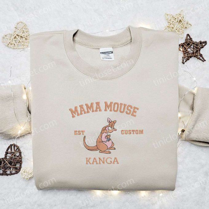 Mama Mouse Kanga Year Embroidered Shirt & Disney Characters Hoodie: Perfect Mother’s Day Gift