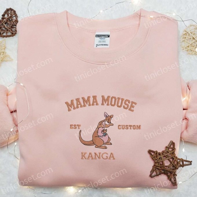 Mama Mouse Kanga Year Embroidered Shirt & Disney Characters Hoodie: Perfect Mother’s Day Gift