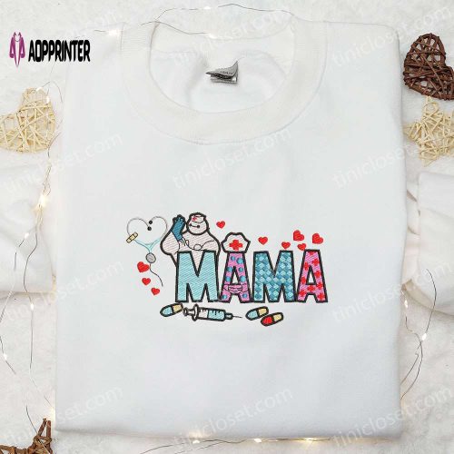 Mama Mama Mama Embroidered Shirt & Hoodie: Perfect Mother’s Day Gift for Mom