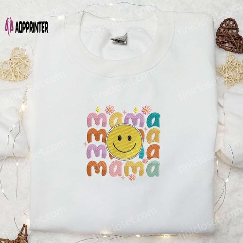 Mama Pastel Rainbow Embroidered Shirt & Hoodie: Best Mother’s Day Gift for Mom