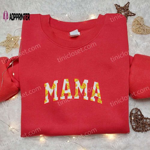 Mama Stitch Heart Embroidered Shirt & Disney Characters Hoodie: Perfect Mother s Day Gift – Shop Now!