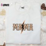 Mama Thunderbolt Embroidered Shirt & Hoodie: Best Mother s Day Gift for Mom