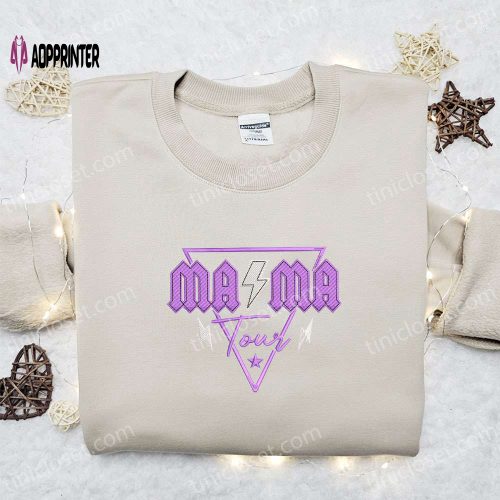 Mama Thunderbolt Embroidered Shirt & Hoodie: Best Mother s Day Gift for Mom