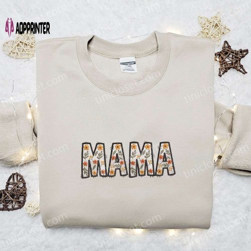 Mama Pink Floral Embroidered Shirt & Mother’s Day Hoodie – Best Gift For Mom