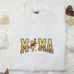 Mama Winnie The Pooh Embroidered Shirt & Hoodie: Perfect Mother’s Day Gift for Mom