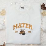 Stylish Xmas Embroidered Shirt & Hoodie: Mater Est 1951 Disney Cars Best Christmas Gift Ideas