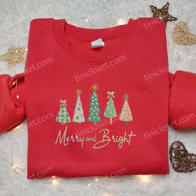 Merry And Bright Christmas Trees Shirt & Hoodie: Best Family Christmas Gifts