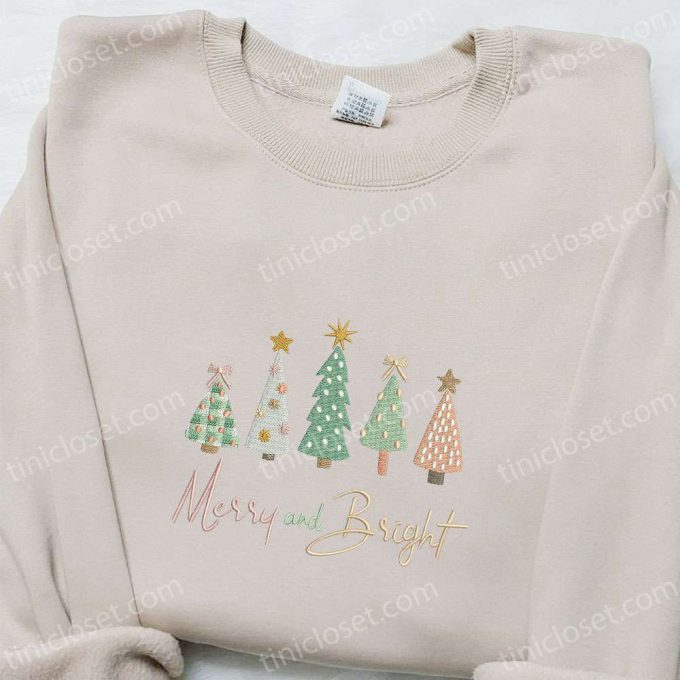 Merry And Bright Christmas Trees Shirt & Hoodie: Best Family Christmas Gifts