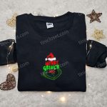 Merry Grinchmas Embroidered Sweatshirt & Hoodie: Best Christmas Gift Ideas