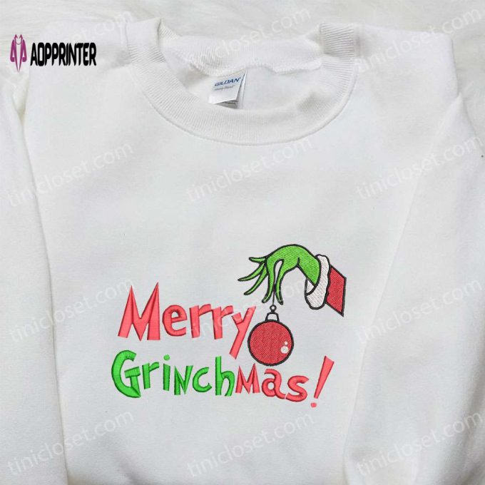 Merry Grinchmas Grinch Hand Ornament Shirt & Hoodie: Best Christmas Gifts for Family