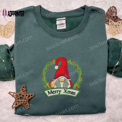 Santa Embroidered Shirt & Hoodie: Best Xmas Gifts for Family