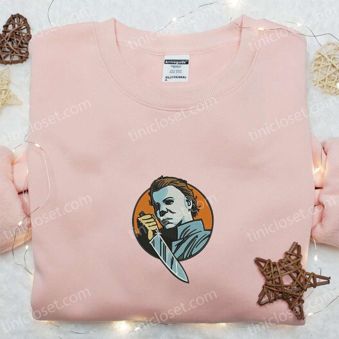 Michael Myers & Horror Movie Characters Embroidered Shirt: Spooky Style!