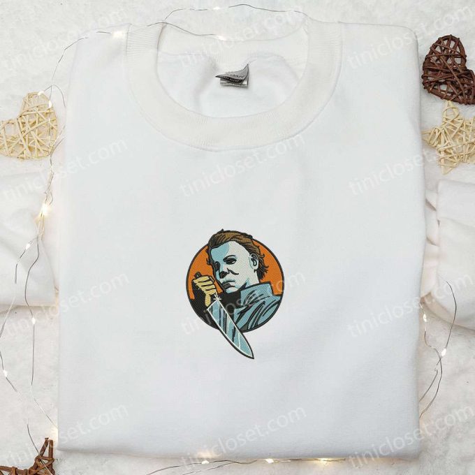 Michael Myers & Horror Movie Characters Embroidered Shirt: Spooky Style!