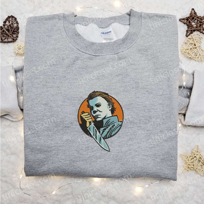 Michael Myers & Horror Movie Characters Embroidered Shirt: Spooky Style!