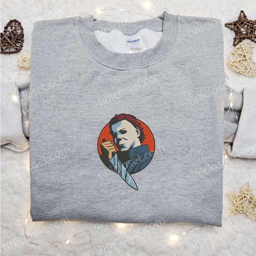 Michael Myers Embroidered Hoodie – Halloween Horror Movie Sweatshirt Perfect Family Gift