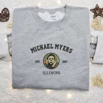 Michael Myers Est 1957 Illinois Hoodie: Horror Movie Characters Embroidered Sweatshirt – Spooky Shirt