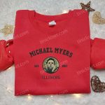 Michael Myers Est 1957 Illinois Hoodie: Horror Movie Characters Embroidered Sweatshirt – Spooky Shirt