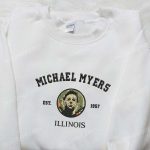 Michael Myers Est 1957 Illinois Hoodie: Horror Movie Characters Embroidered Sweatshirt – Spooky Shirt