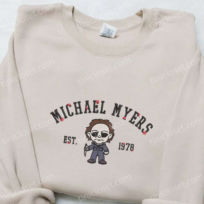 Michael Myers Est 1978 Embroidered Shirt – Horror Movie Characters Spooky Tee