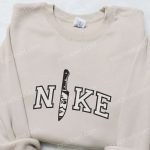 Michael Myers Knife x Nike Embroidered Tshirt: Movie-Inspired Shirt with Nike Influence