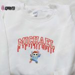 Spooky Michael Myers Stitch Embroidered Shirt – Horror Movie Characters Collection