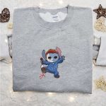 Disney Lilo And Stitch Embroidered Hoodie: Michael Myers Stitch Sweatshirt Best Gift Idea