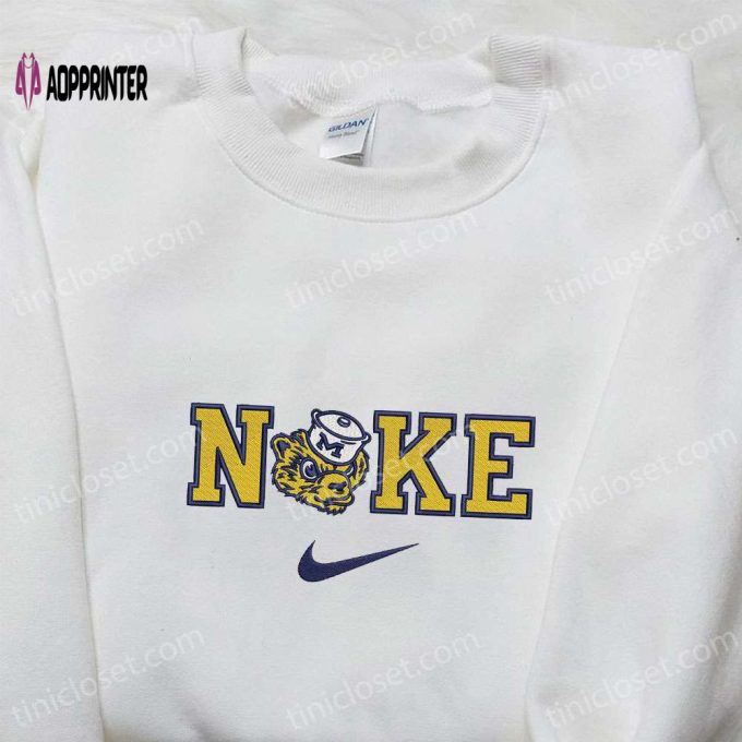 Michigan Wolverines x Nike Embroidered Shirt & NCAA Sports Hoodie – Best Gift Idea