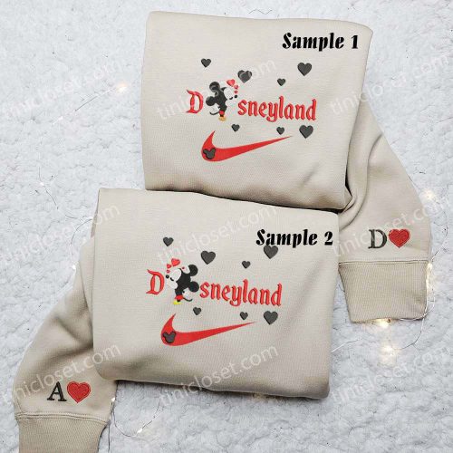 Mickey & Minnie Disneyland Couples Shirts: Embroidered Magic for Disney Lovers!