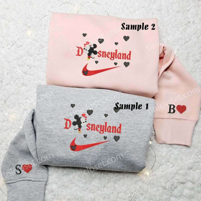 Mickey & Minnie Disneyland Couples Shirts: Embroidered Magic for Disney Lovers!