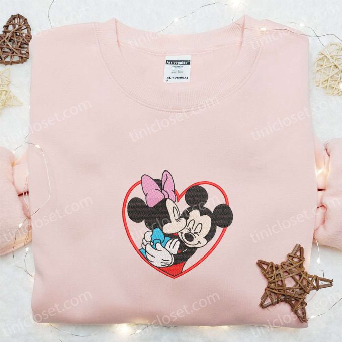 Disney Mickey & Minnie Kissing Heart Frame Shirt & Hoodie: Perfect Valentine s Gift