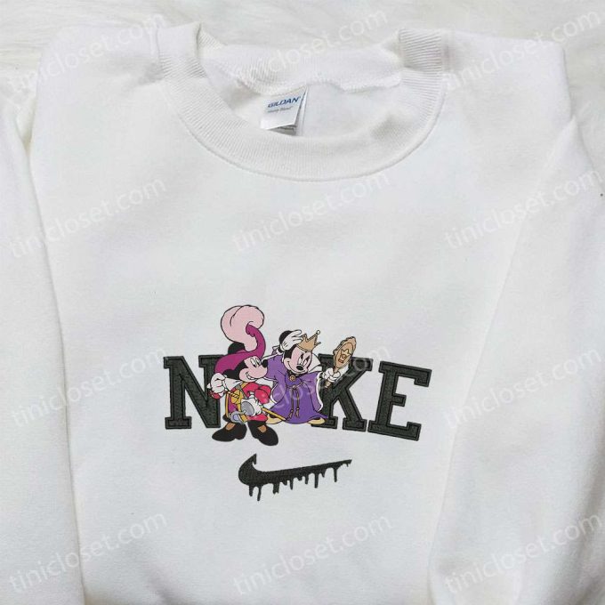 Mickey & Minnie Masquerade x Nike Embroidered Sweatshirt: Spooky Halloween Shirt for Best Gift Ideas