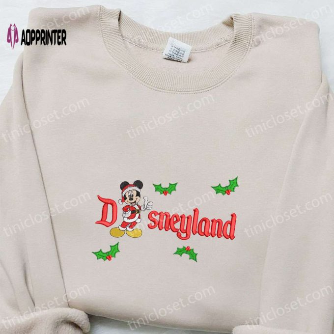 Mickey Disneyland Xmas Embroidered Shirt & Disney Characters Hoodie: Best Christmas Gift Ideas