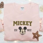 Vintage Mickey Est 1932 Embroidered Shirt & Disney Characters Hoodie: Ultimate Gift Ideas