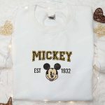 Vintage Mickey Est 1932 Embroidered Shirt & Disney Characters Hoodie: Ultimate Gift Ideas