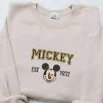 Vintage Mickey Est 1932 Embroidered Shirt & Disney Characters Hoodie: Ultimate Gift Ideas