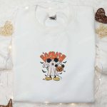 Spooky Mickey Ghost Pumpkin Sweatshirt – Disney Characters Embroidered Shirt for Best Halloween Gift Ideas