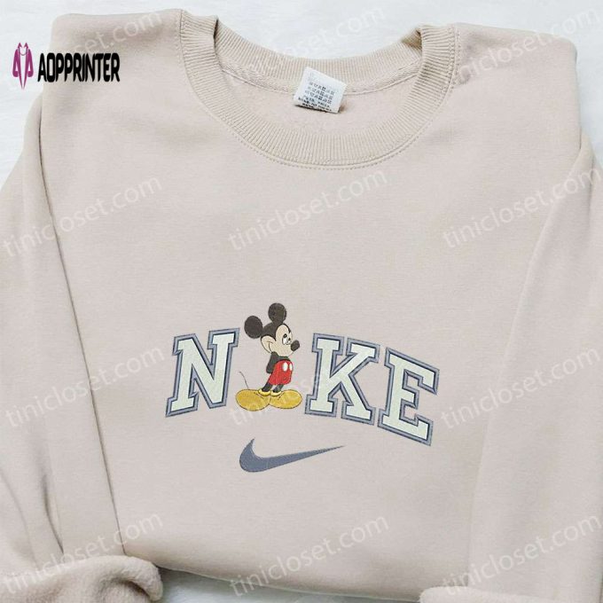 Disney Characters Embroidered Shirt & Hoodie: Mickey Glance x Nike Collab Best Gift Ideas