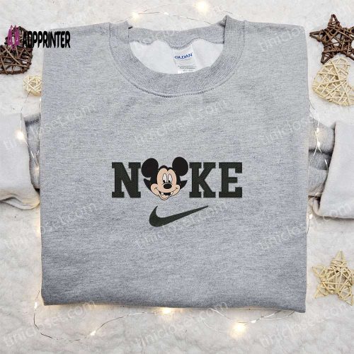 Nike Halloween x Elegant Minnie Mouse Sweatshirt: Disney Characters Embroidered Shirt – Best Halloween Gift Ideas