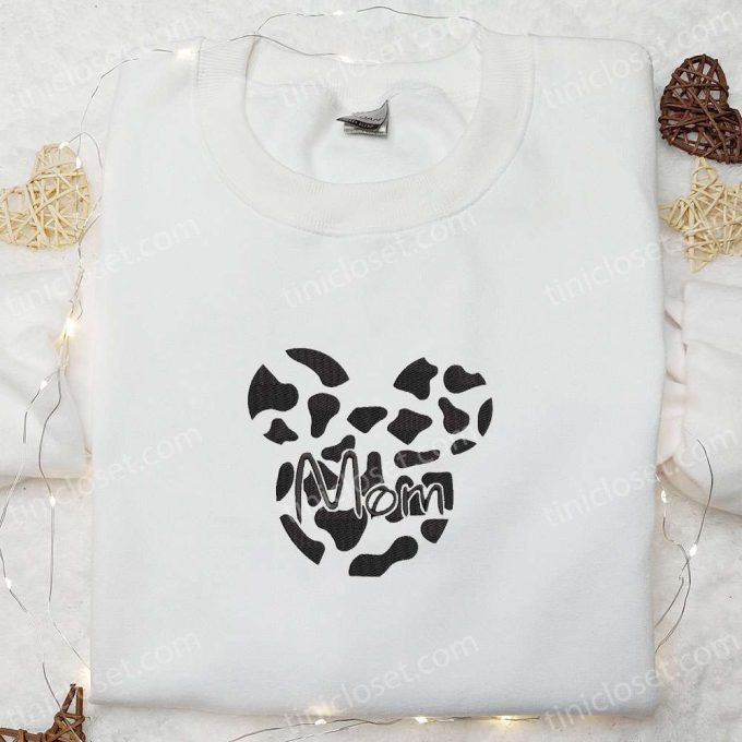 Disney Mickey Logo Mom Embroidered Shirt & Characters Hoodie – Perfect Mother’s Day Gift Idea