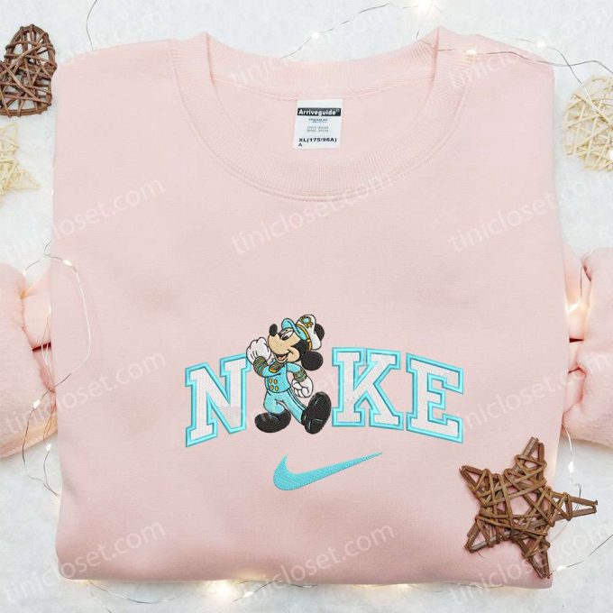 Mickey Mouse Cruise x Nike Embroidered Shirt: Disney Characters & Nike Inspired Hoodie