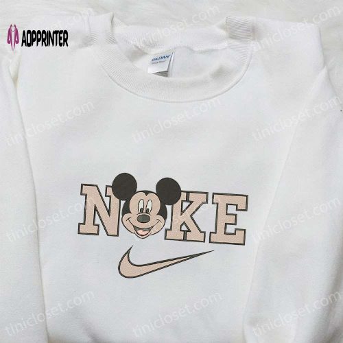 Minion x Nike Cartoon Embroidered Tshirt: Disney Characters & Nike Inspired Shirt