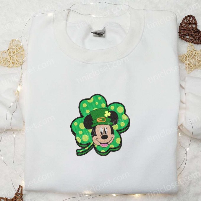 Mickey Mouse Saint Patrick’s Day Embroidered Shirt & Disney Characters Hoodie: Perfect Saint Patrick’s Day Gift Idea!