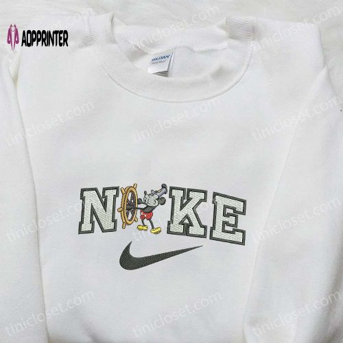 Mickey Mouse x Nike Cartoon Hoodie: Disney Characters Embroidered Shirt Nike Inspired Shop Now!