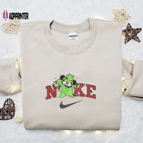 Minnie Mouse Witch Head Halloween Sweatshirt: Disney x Nike Embroidered Shirt Best Gift Idea